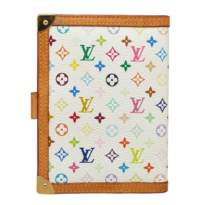 Louis Vuitton Multicolor Agenda PM Handbook Cover R20896 White PVC Leather  Louis Vuitton