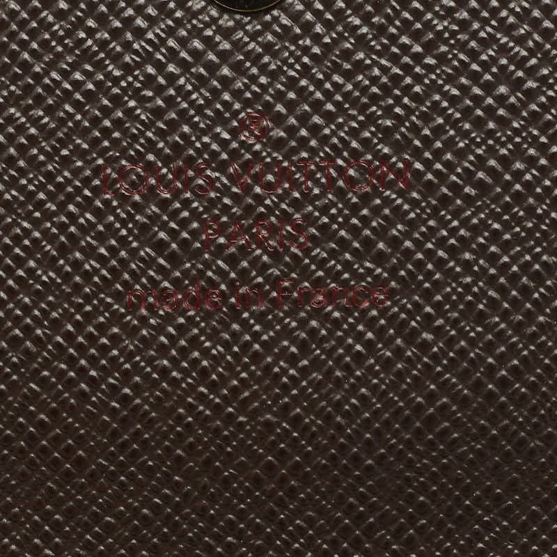 Louis Vuitton Damiere Portfolio Series Three Folded Wallet N61654 Brown PVC Leather  Louis Vuitton
