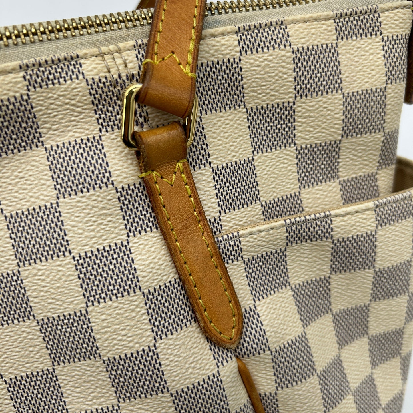 Louis Vuitton Damier Azur Totally PM Tote Bag Beige