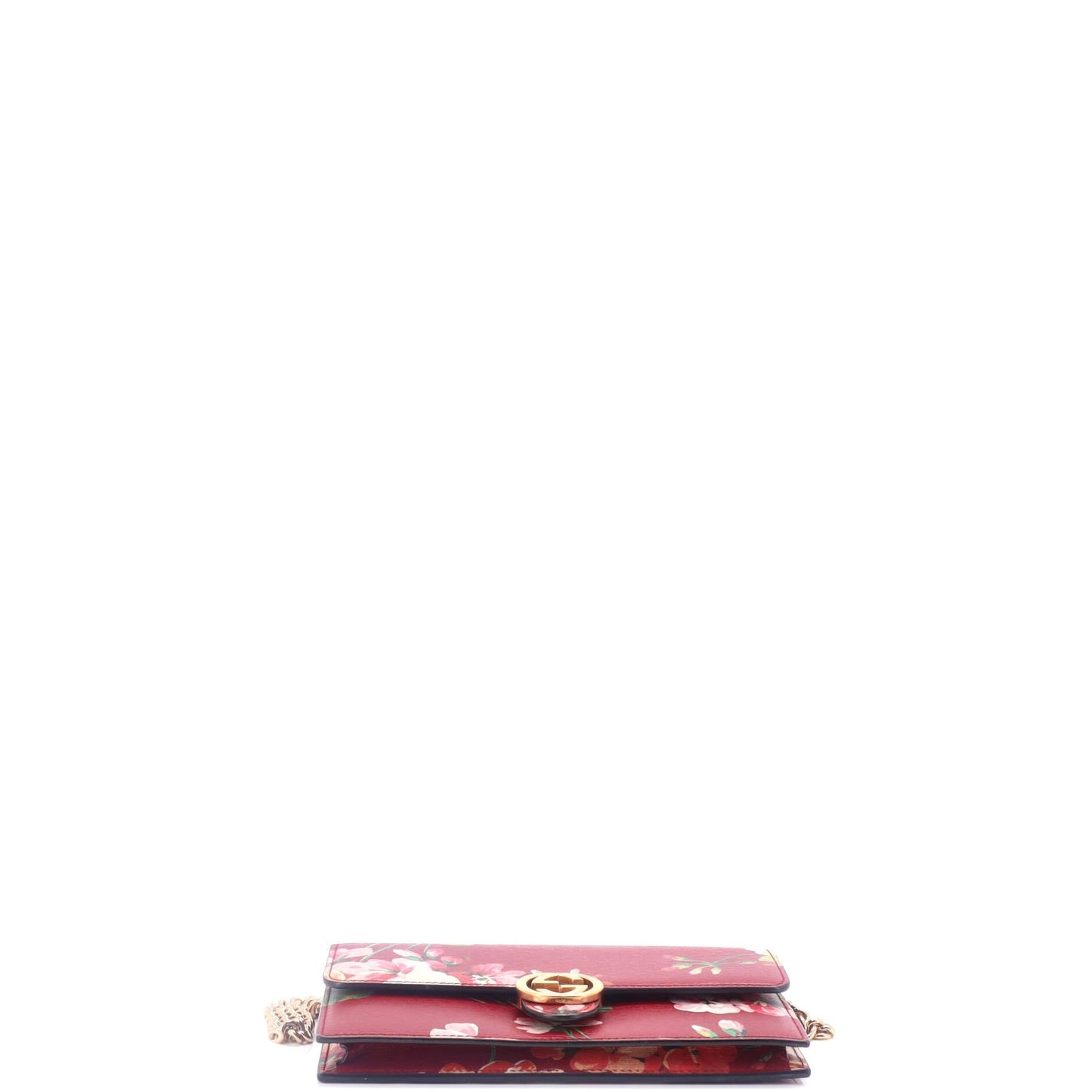 Icon Wallet on Chain Blooms Print Leather