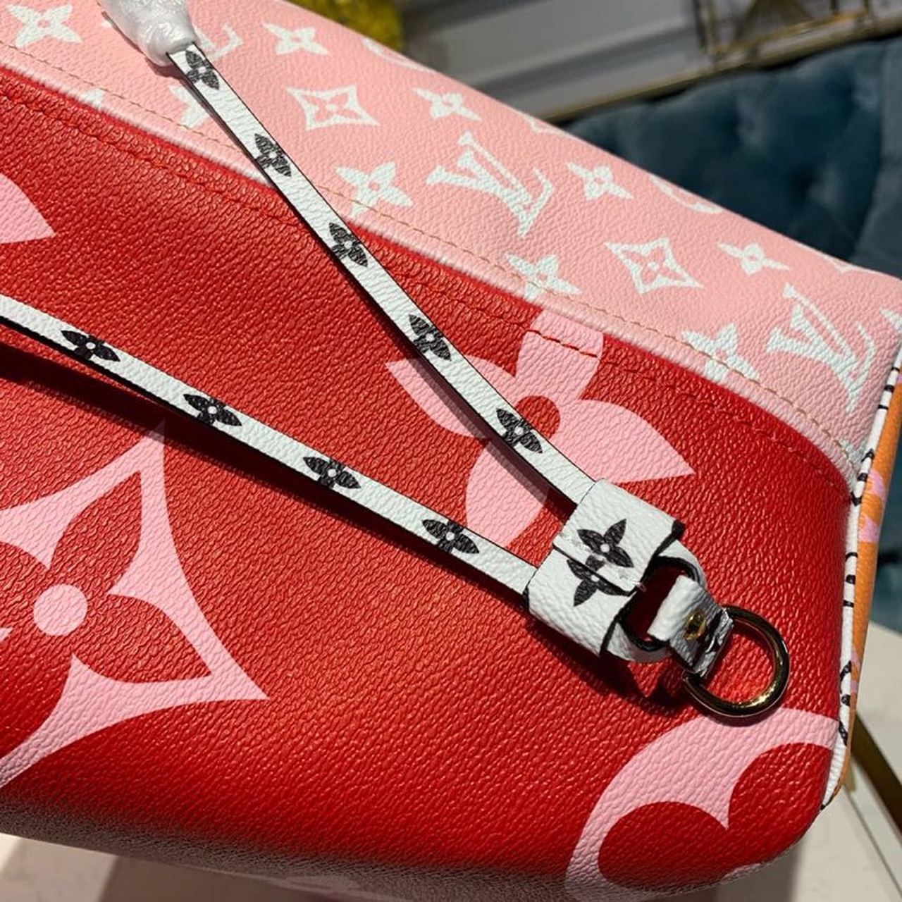 LV Neverfull MM Tote Bag Monogram Canvas Red For Women, WomenÃ¢â‚¬â„¢s Handbags 12.6in/32cm LV M44567
