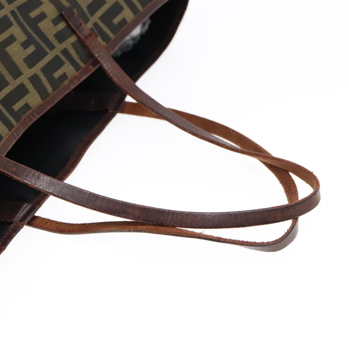 FENDI Zucca Canvas Tote Bag Brown Black 92145