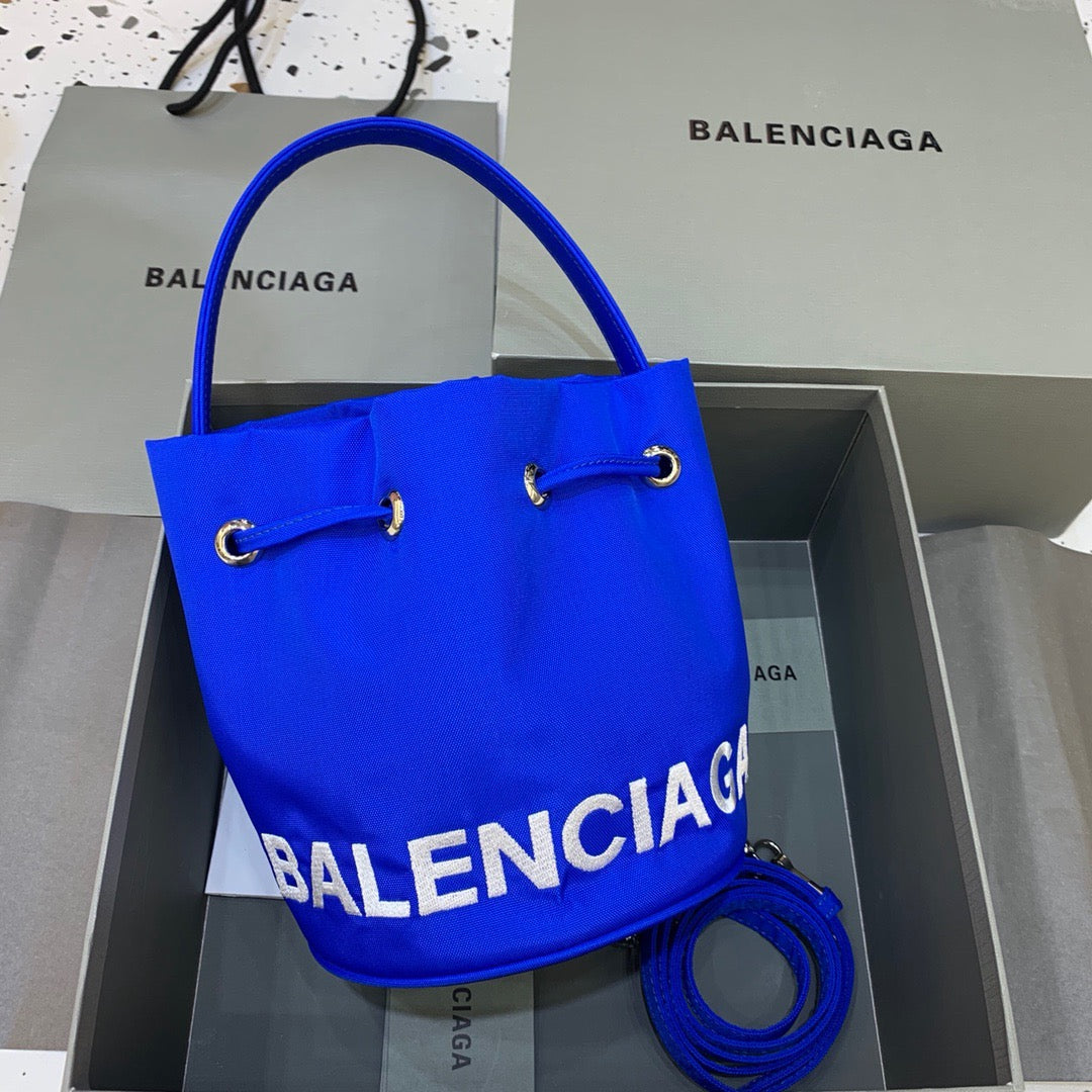 Balen Le Cagole MeGLAMIum Bucket Bag In Blue, For Women,  Bags 11.8in/30cm