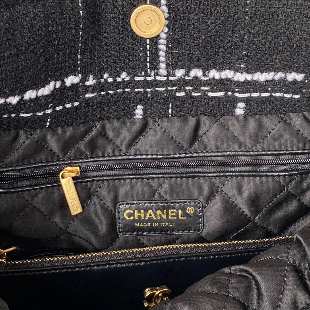CHL 22 Handbag Gold Hardware Black For Women Handbags, Shoulder Bags 14.2in/36cm AS3262