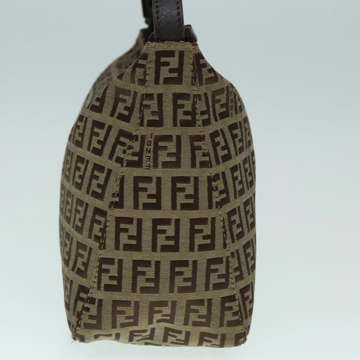 FENDI Zucchino Canvas Hand Bag Beige Brown 92979
