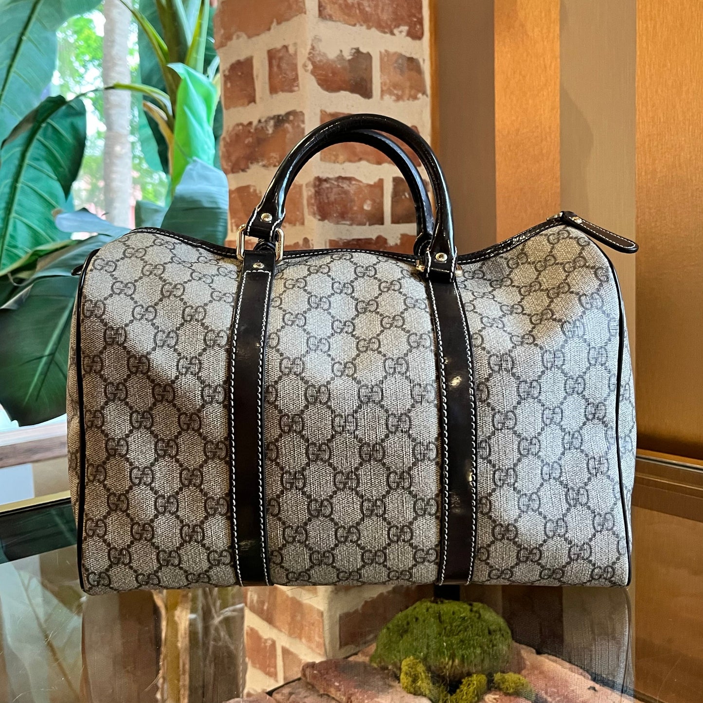 GUCCI Joy Boston Medium GG Coated Canvas Satchel Bag