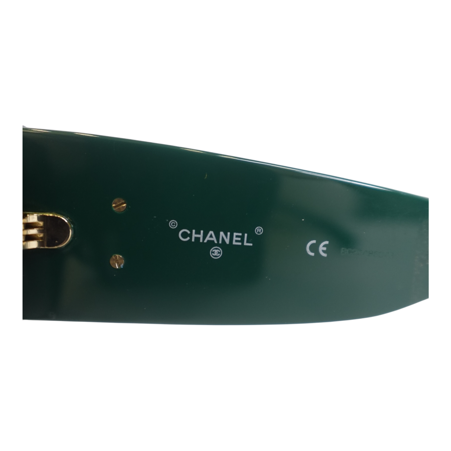 Chanel Navy Green Quilted CC Sunglasses