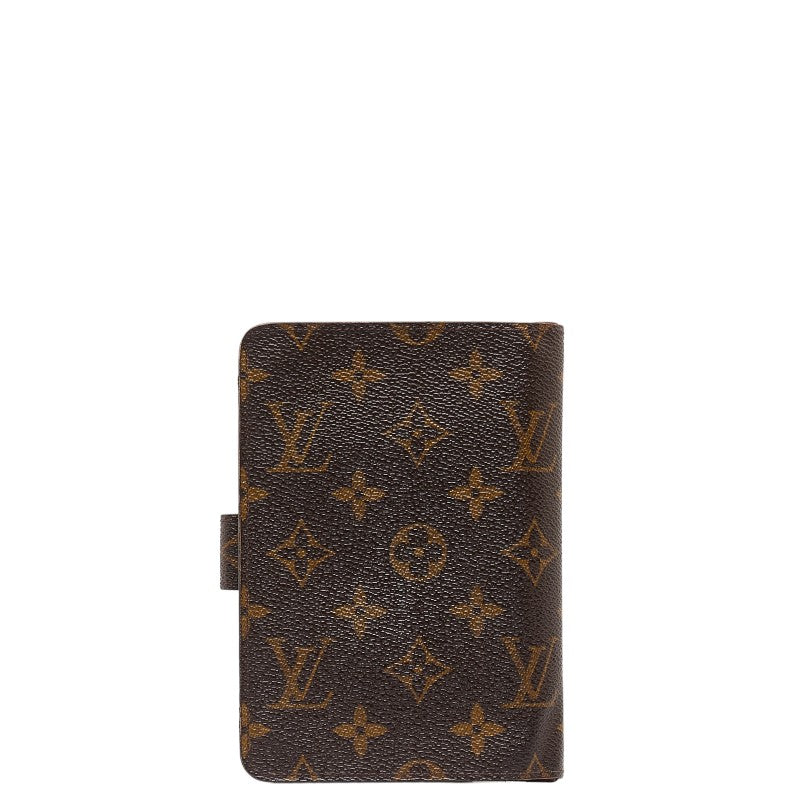 Louis Vuitton Monogram Portepapier Double Fold Wallet M61207 Brown PVC Leather  Louis Vuitton