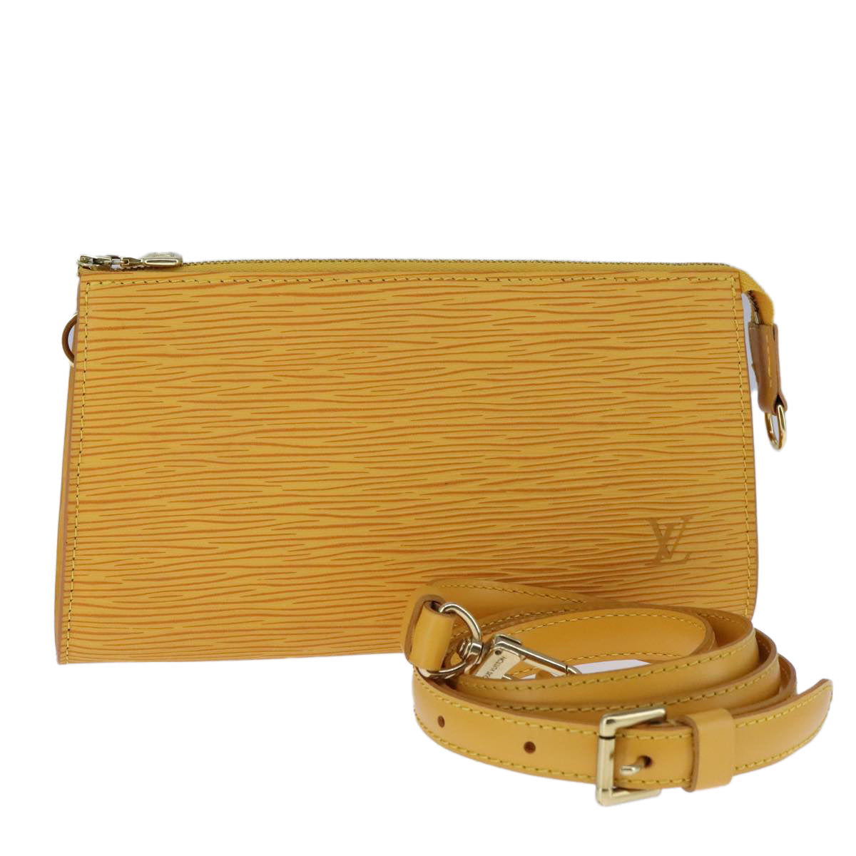 LOUIS VUITTON Epi Pochette Accessoires Pouch Yellow M52989 LV 93274