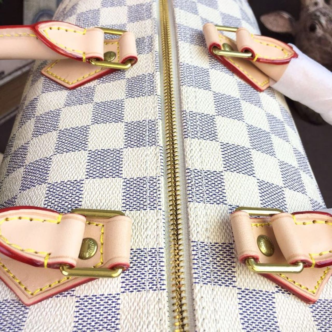 LV Speedy 35 Damier Azur Canvas For Women, WomenÃ¢â‚¬â„¢s Handbags 13.8in/35cm LV N41369