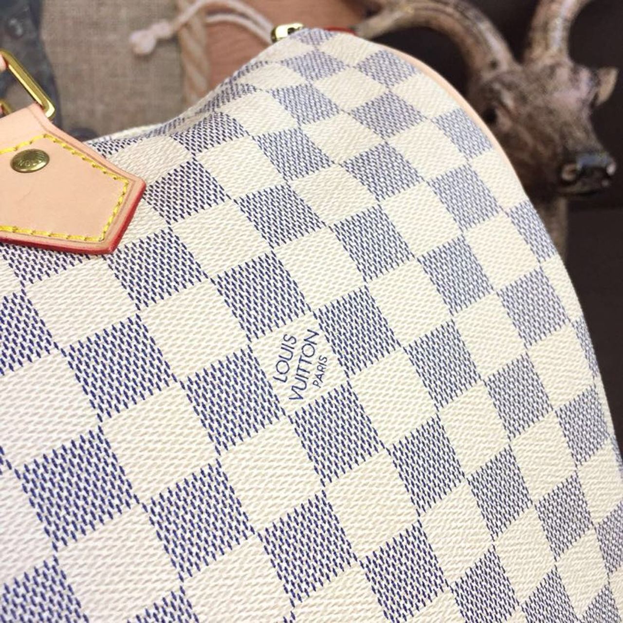 LV Speedy 35 Damier Azur Canvas For Women, WomenÃ¢â‚¬â„¢s Handbags 13.8in/35cm LV N41369
