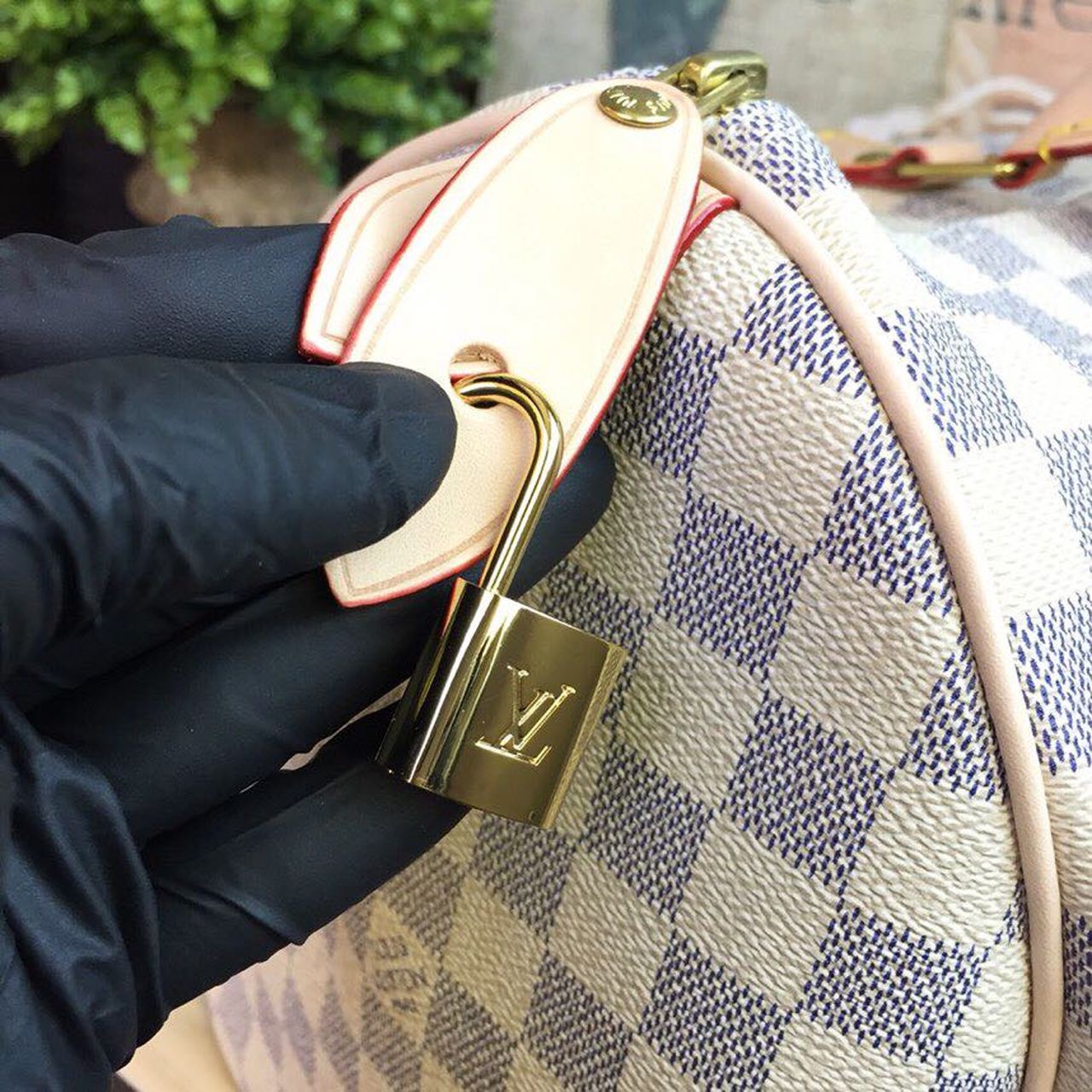 LV Speedy 35 Damier Azur Canvas For Women, WomenÃ¢â‚¬â„¢s Handbags 13.8in/35cm LV N41369