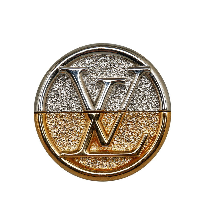 Louis Vuitton LV Logo Round Brochure M69645 Gold Silver  Metal  Louis Vuitton