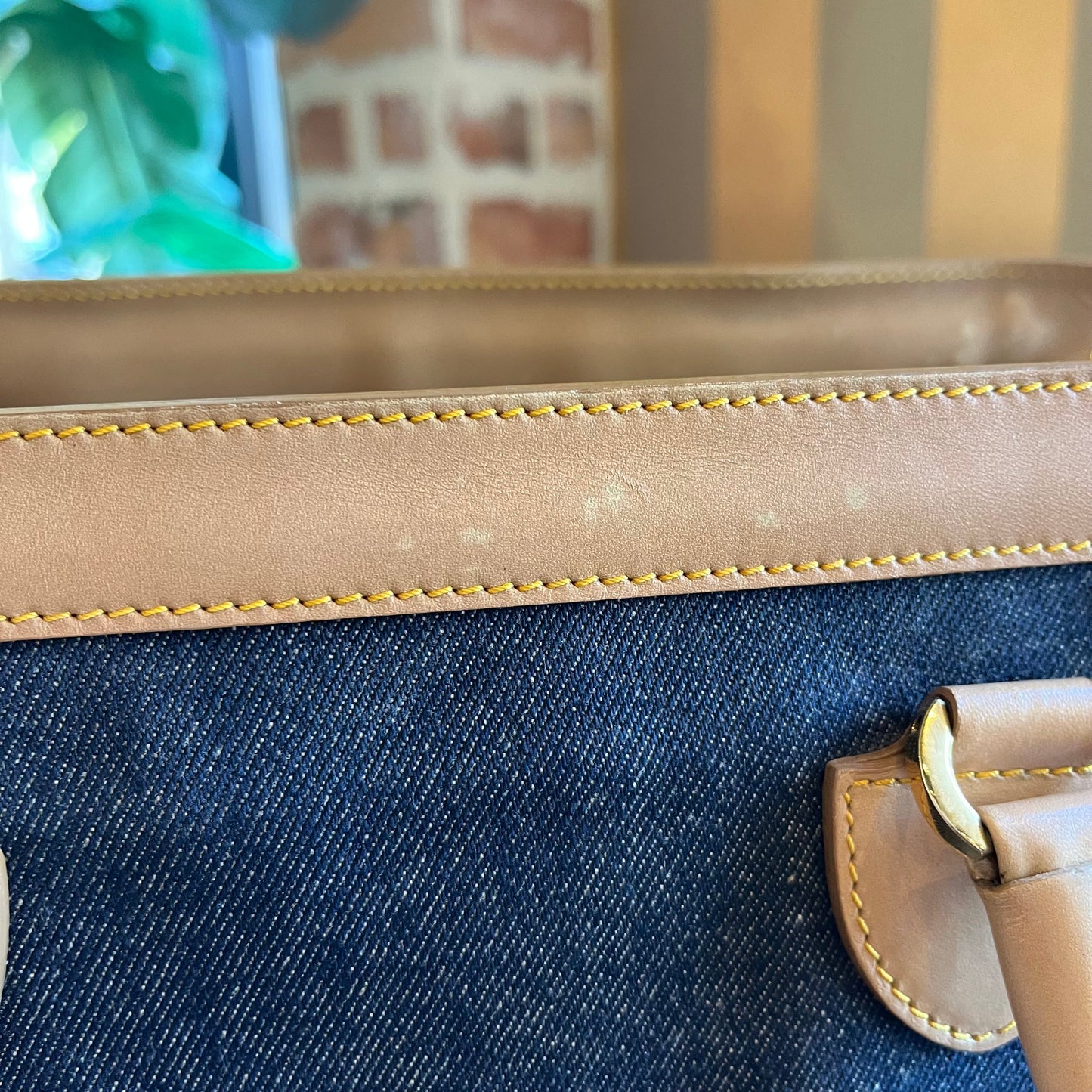 CHRISTIAN DIOR Vintage Blue Denim Tote