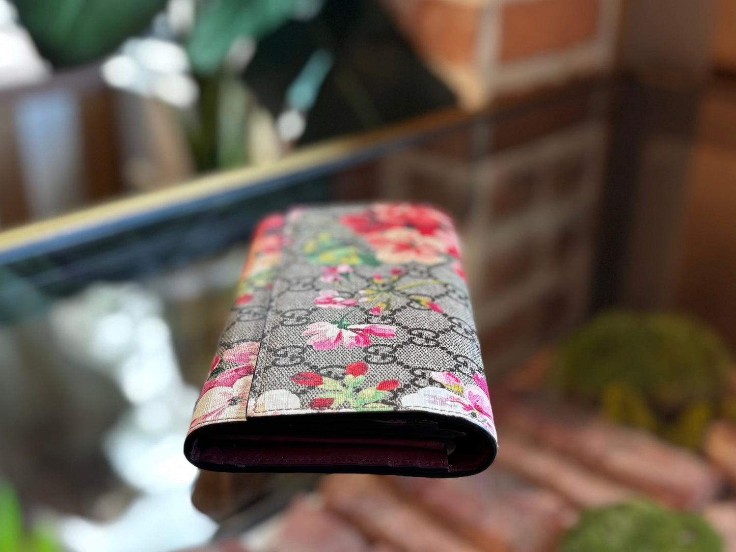 GUCCI Blooms Flap Continental Wallet