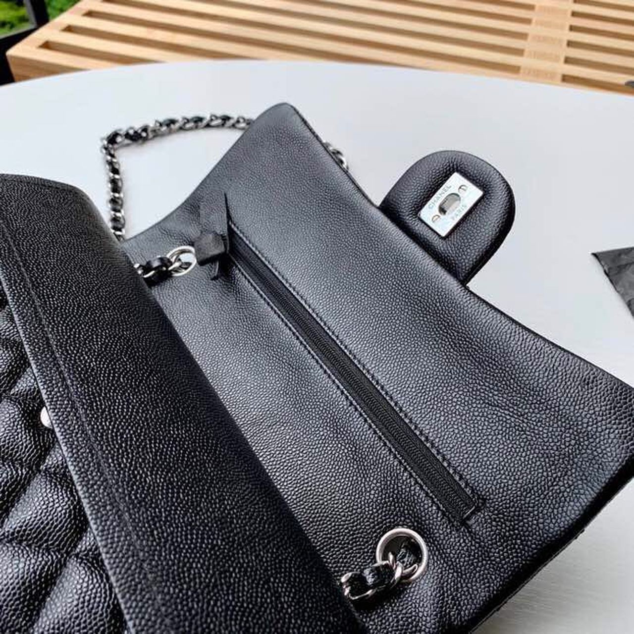 CHL Classic Handbag Silver Hardware BlackÃ‚Â For Women Bags, Shoulder And Crossbody Bags 10.2in/26cm A01112