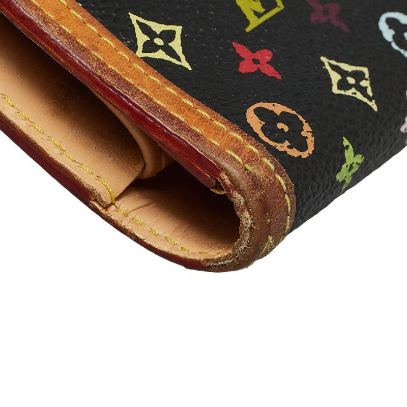 Louis Vuitton Multicolor Port-Trezor International Long Wallet M92658 Noir Black PVC Leather  Louis Vuitton