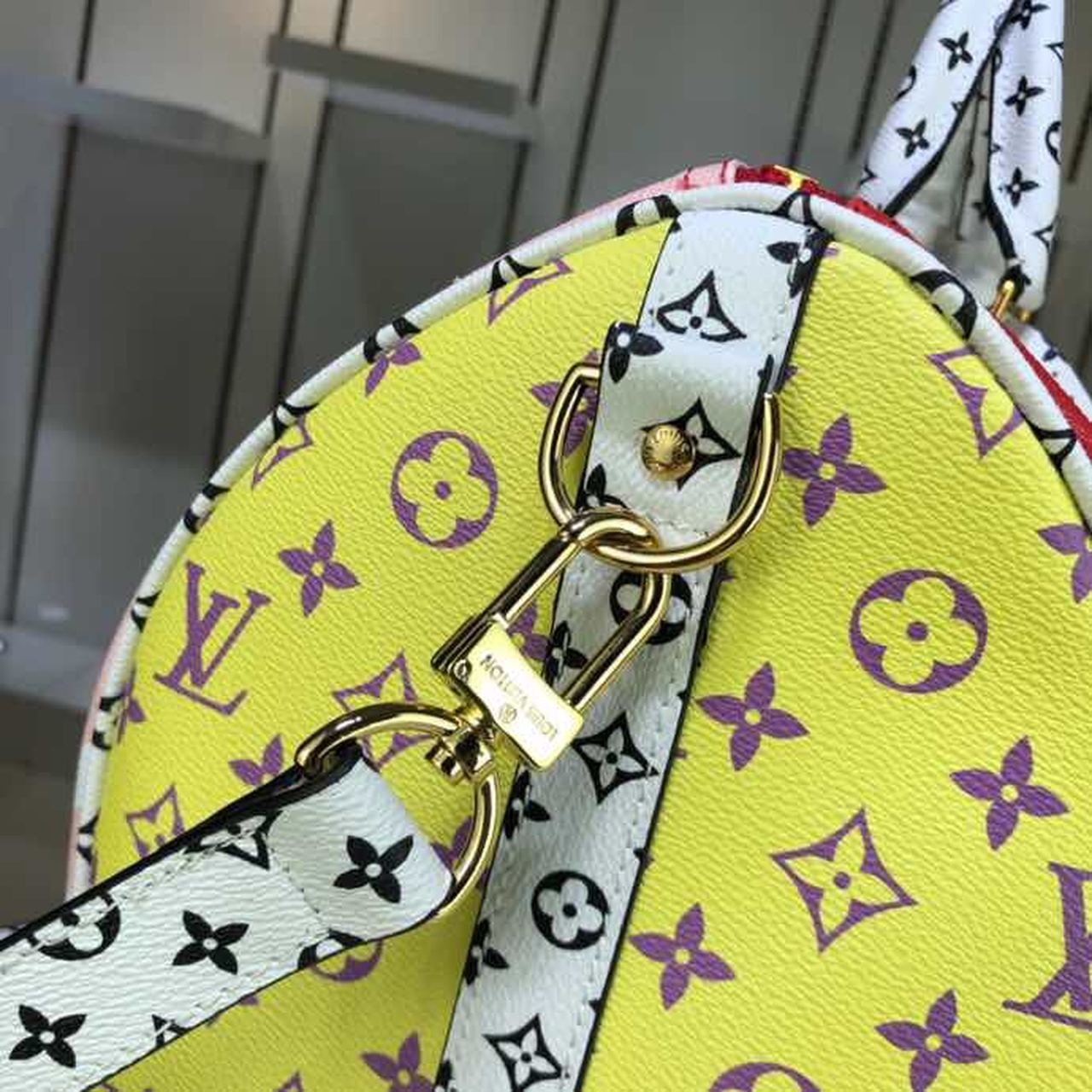 LV Keepall Bandouliere 50 Monogram and Monogram Reverse Canvas Red For Women, WomenÃ¢â‚¬â„¢s Handbags, Travel Bags 19.7in/50cm LV