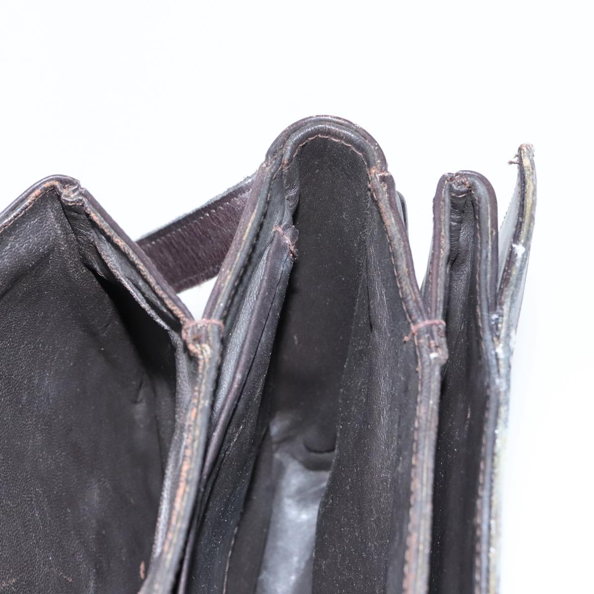 FENDI Zucca Canvas Shoulder Bag Brown Black gold 94691