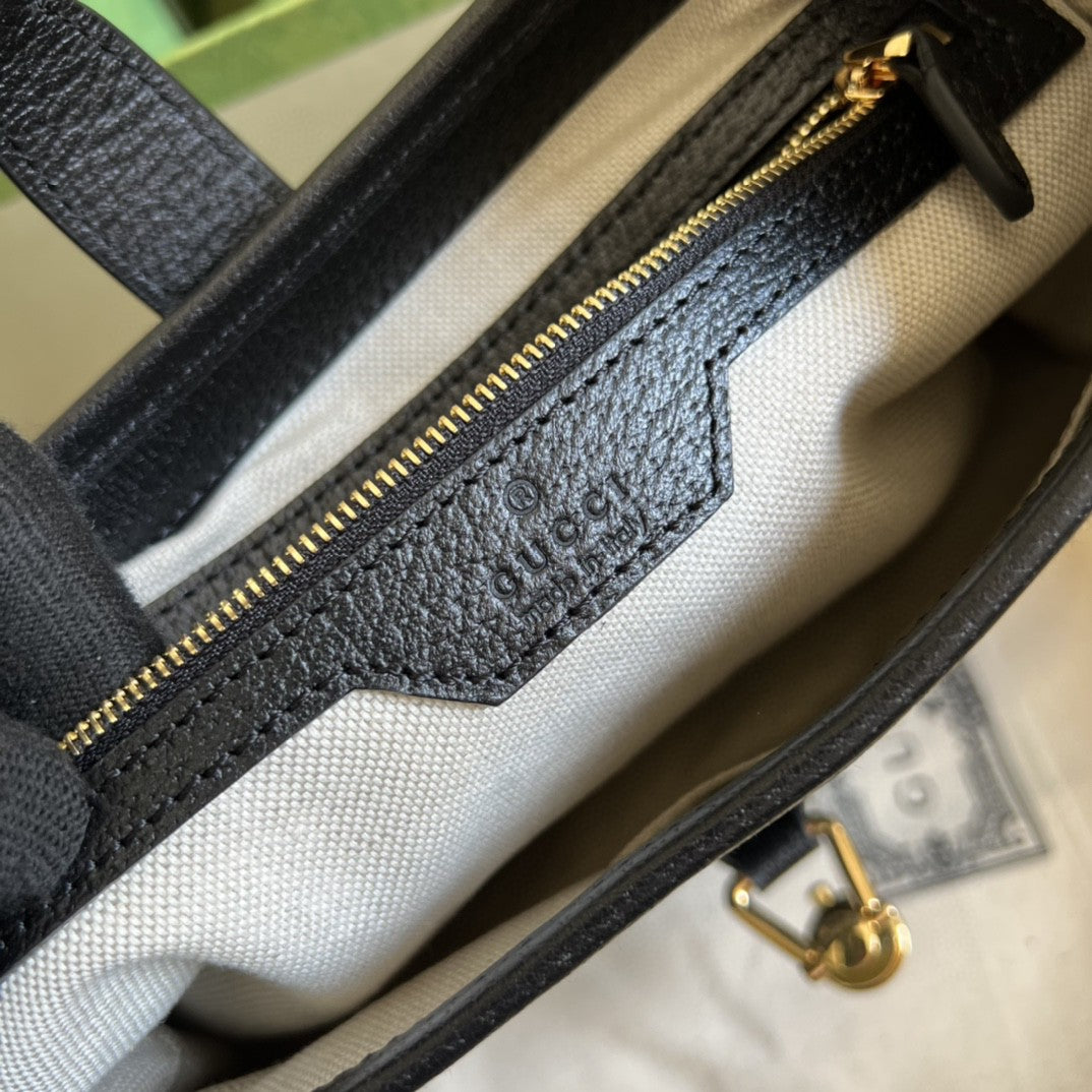 Glami Jackie 1961 Small Shoulder Bag Black And Ivory Glami Denim Jacquard For Women 11in/28cm 678843 UN3AG 1294