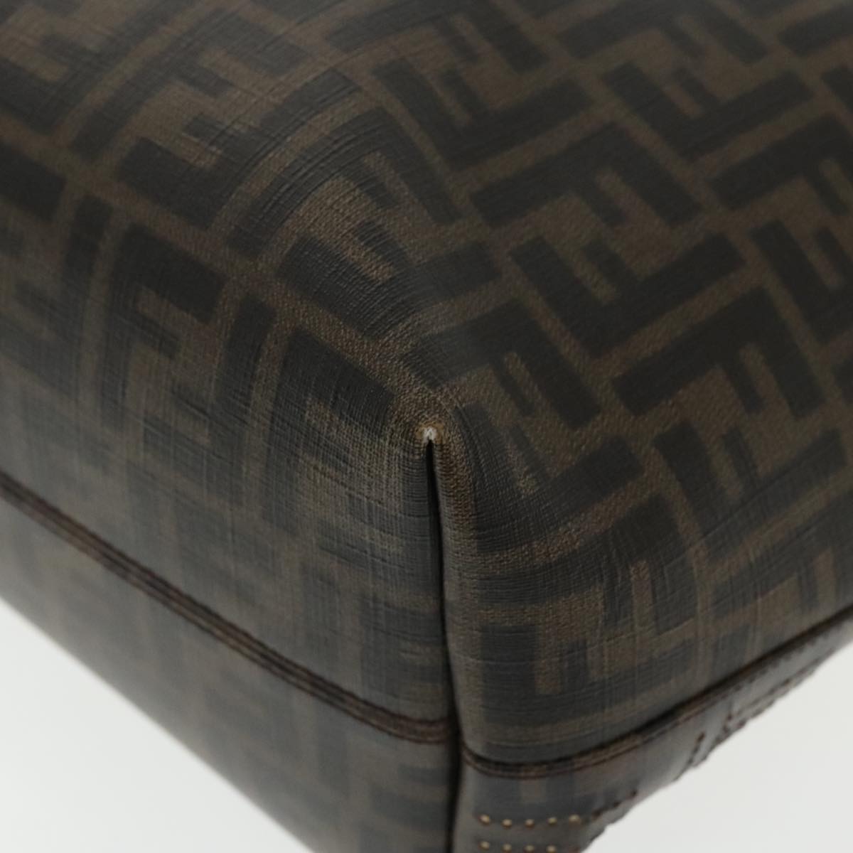 FENDI Zucca Canvas Tote Bag Brown Black Gold 94724