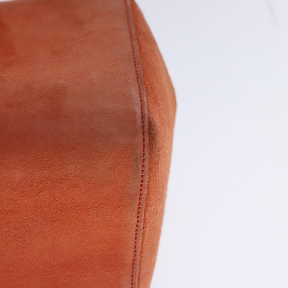 FENDI Shoulder Bag Suede Orange Gold 94994