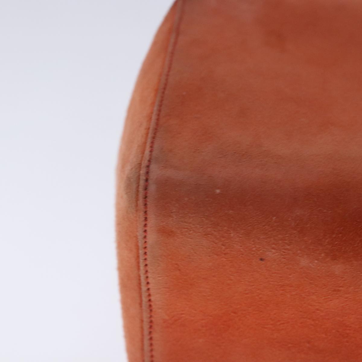 FENDI Shoulder Bag Suede Orange Gold 94994