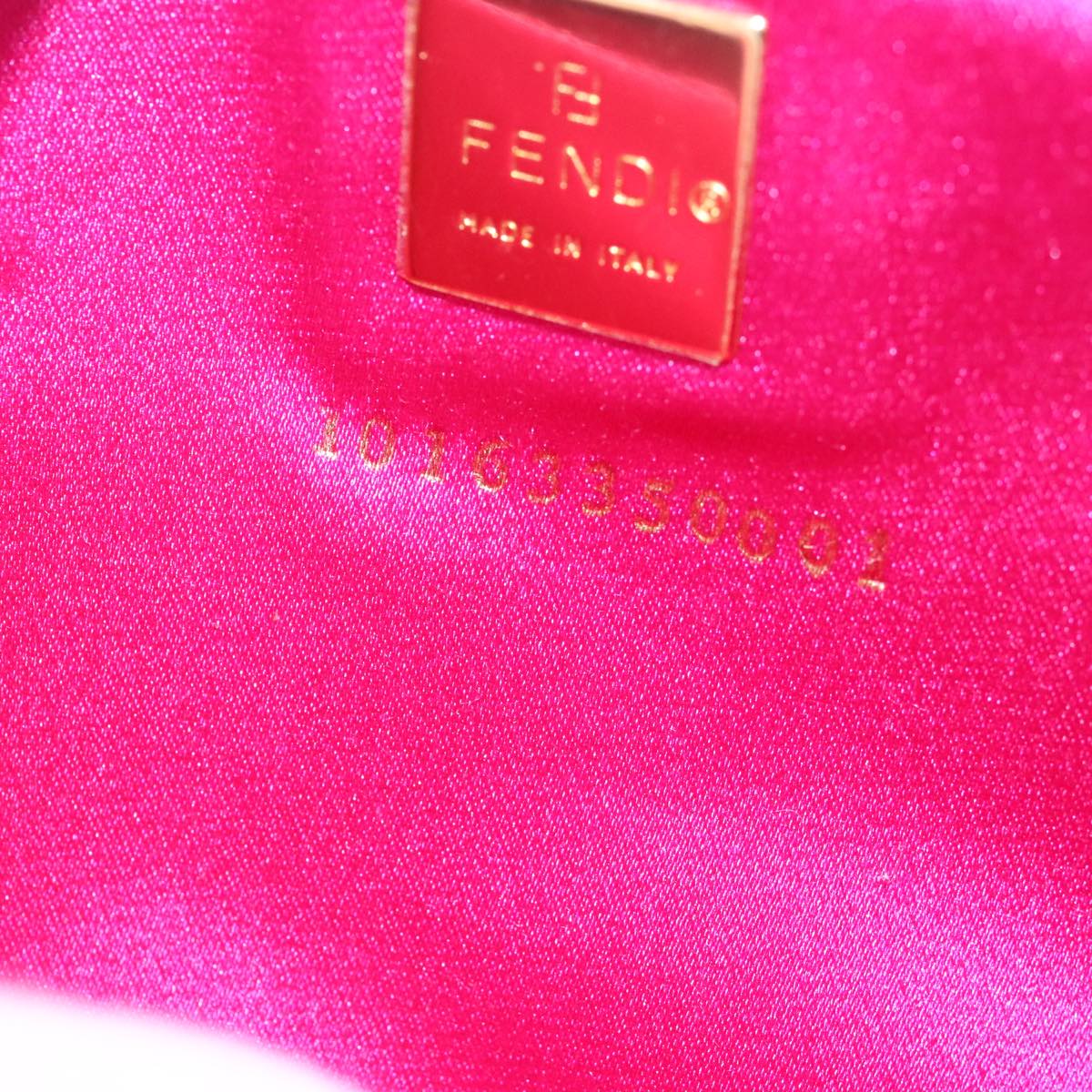 FENDI Shoulder Bag Suede Orange Gold 94994
