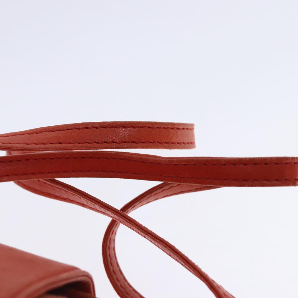 FENDI Shoulder Bag Suede Orange Gold 94994