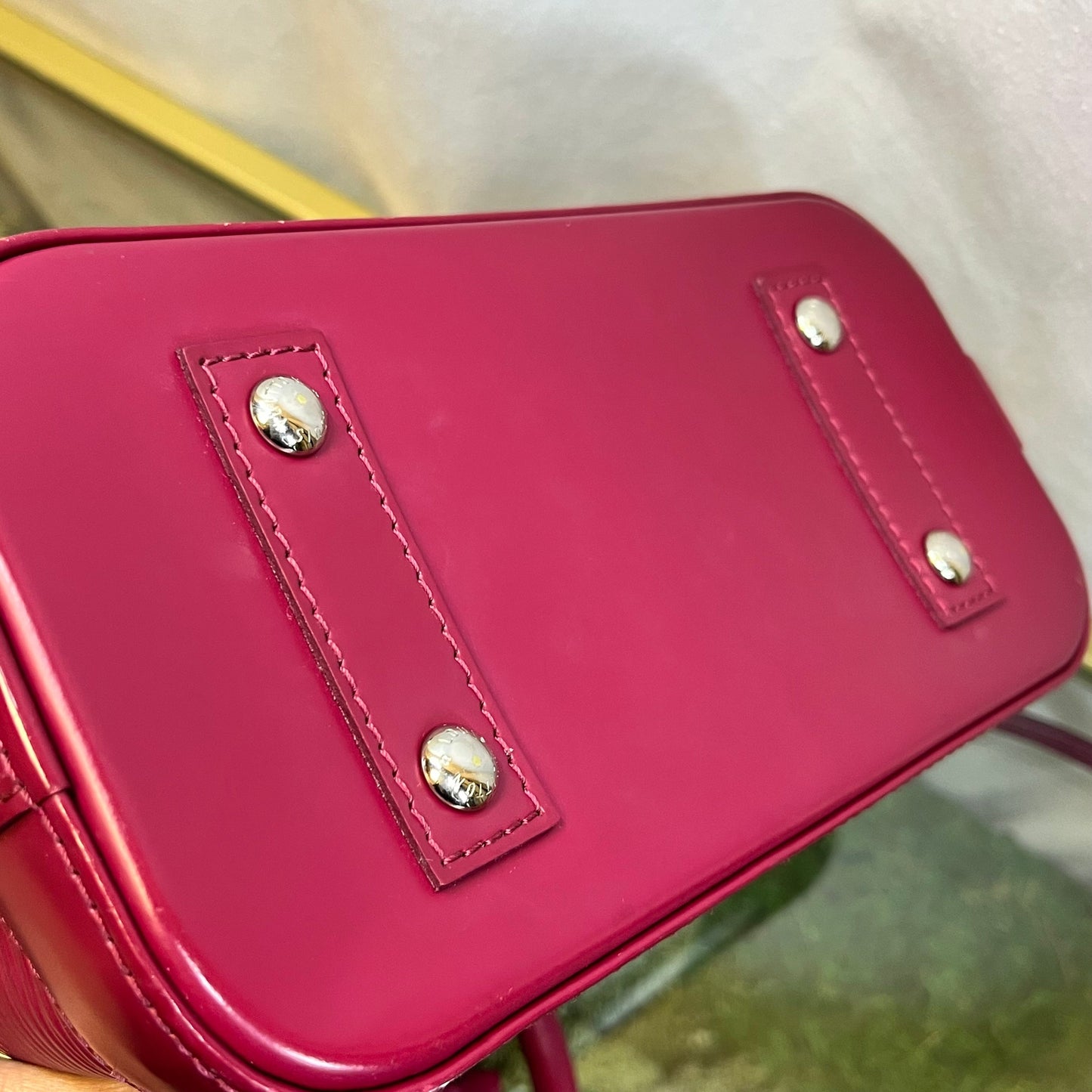 LOUIS VUITTON Alma BB Epi Leather Top Handle Bag
