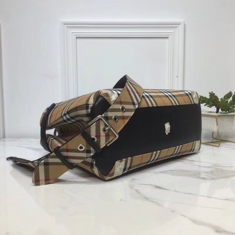 GLAMI House Check Derby MeGLAMIum Banner Purse Tote Black For Women, WomenÃ¢â‚¬â„¢s Bags 14in/35cm