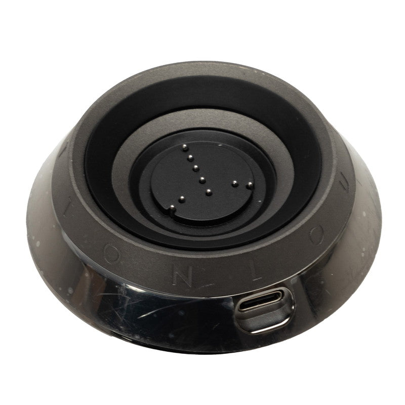 Louis Vuitton Monogram Horizon Lighting Speaker Obje QAC000 Gummetal Black Stainless Leather Men LOUIS VUITTON