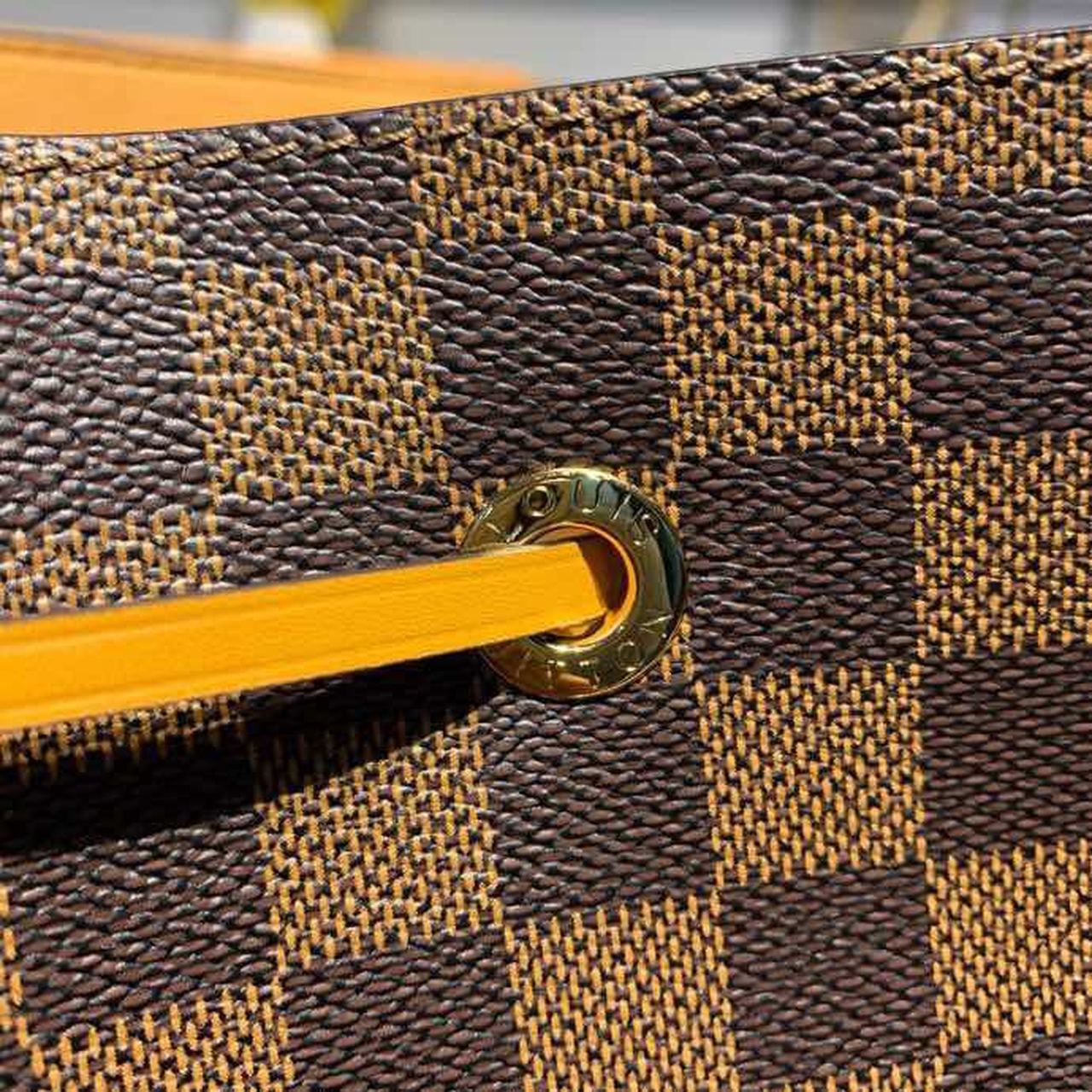 LV NÃƒÂ©o NoÃƒÂ© GLAMI Bucket Bag 26cm Damier Ebene Canvas Spring/Summer Collection N40213, Safran