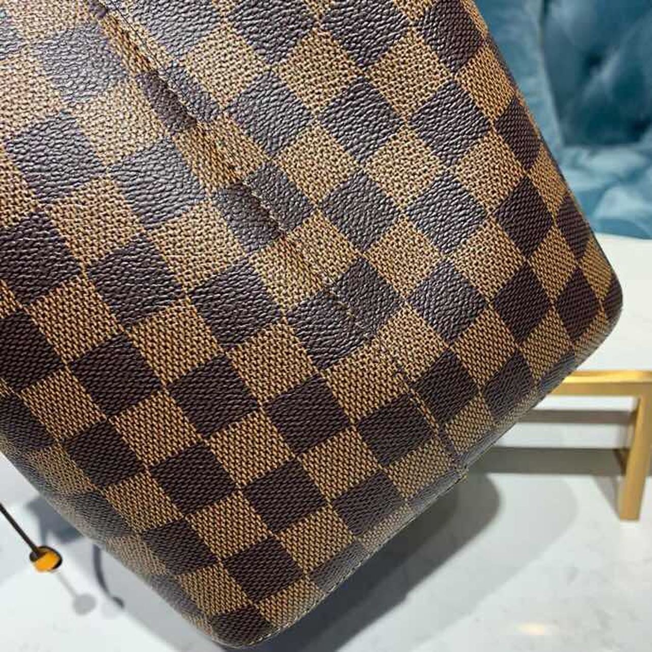 LV NÃƒÂ©o NoÃƒÂ© GLAMI Bucket Bag 26cm Damier Ebene Canvas Spring/Summer Collection N40213, Safran