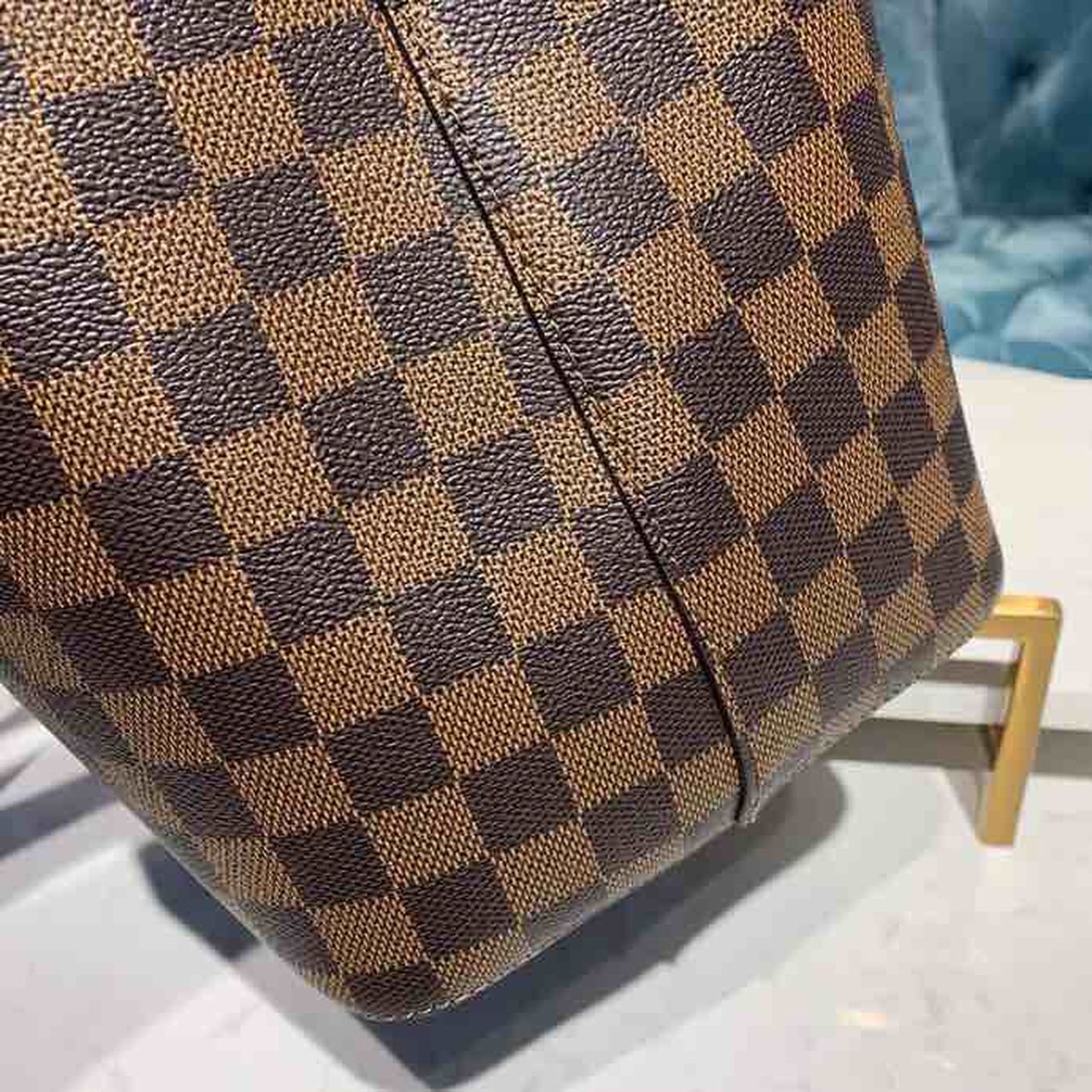 LV Neo Noe GLAMI Bucket Bag 26cm Damier Ebene Canvas Spring/Summer Collection N40214, Cherry Berry