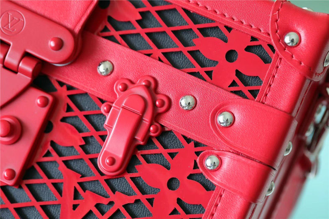 LV Petite Malle Monogram Red For Women, WomenÃ¢â‚¬â„¢s Handbags, Shoulder And Crossbody Bags 7.9in/20cm LVÃ‚Â 