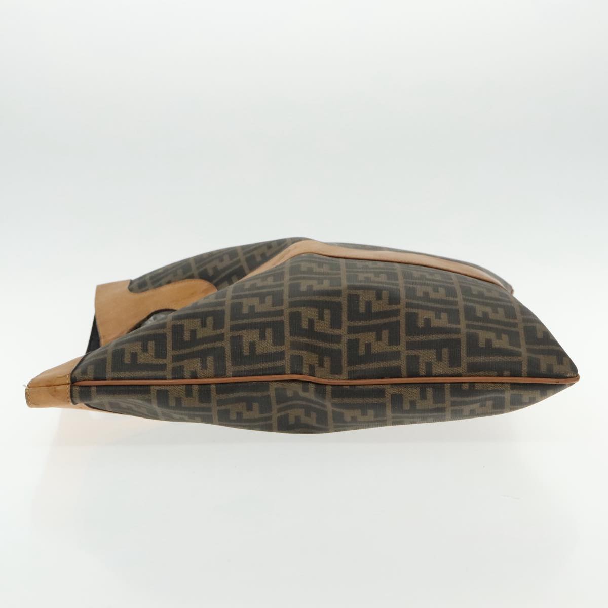 FENDI Zucca Canvas Hand Bag Brown Black 95414