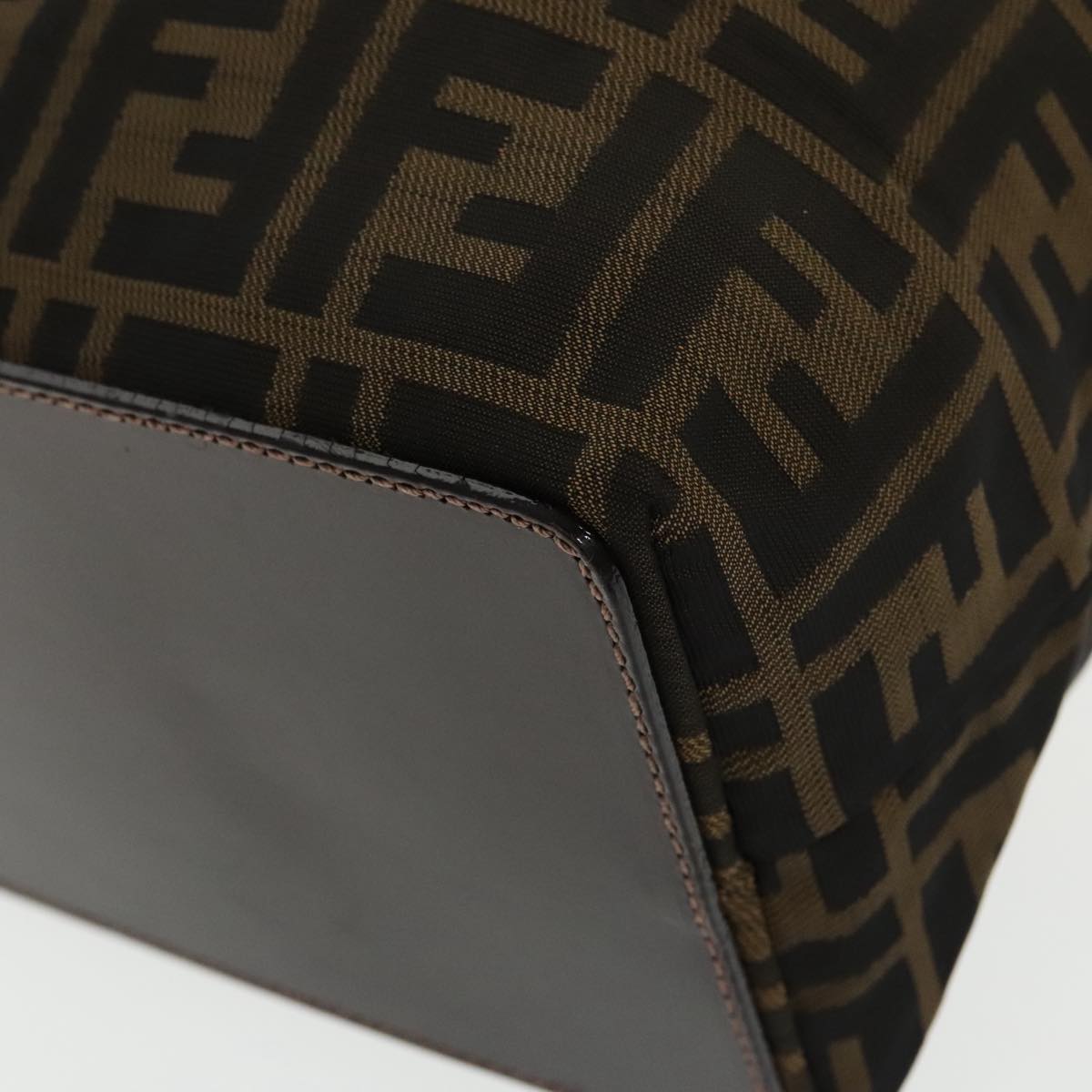 FENDI Zucca Canvas Tote Bag Brown Black 95466