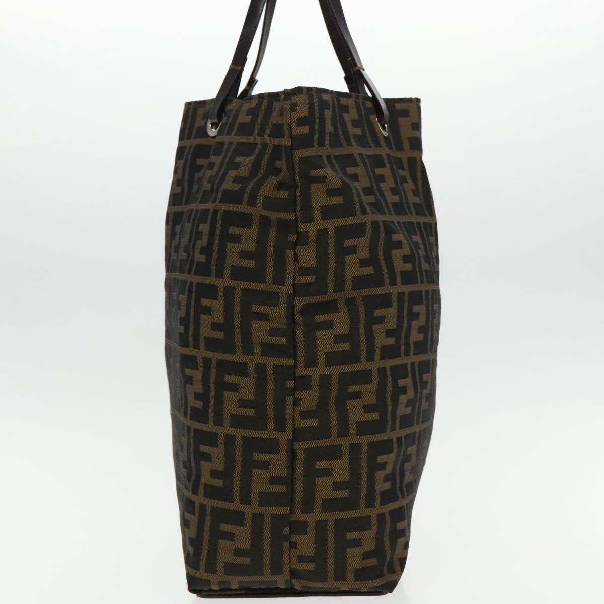 FENDI Zucca Canvas Tote Bag Brown Black 95466