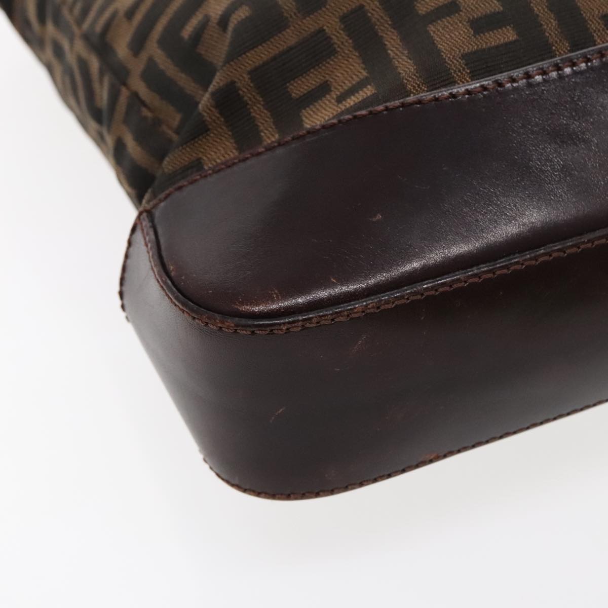 FENDI Zucca Canvas Tote Bag Brown Black 95503
