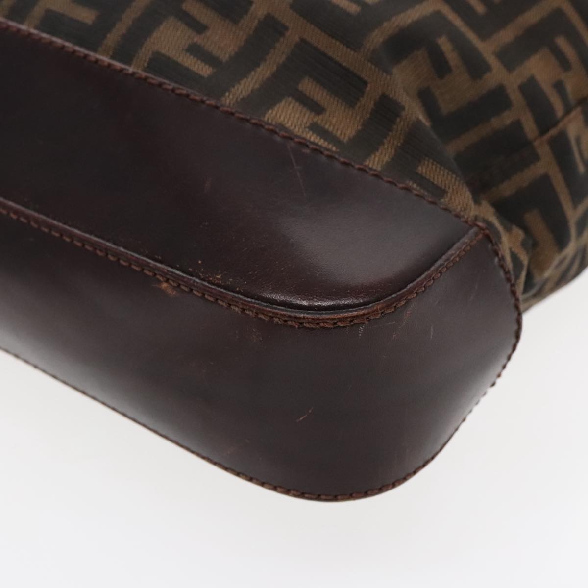 FENDI Zucca Canvas Tote Bag Brown Black 95503