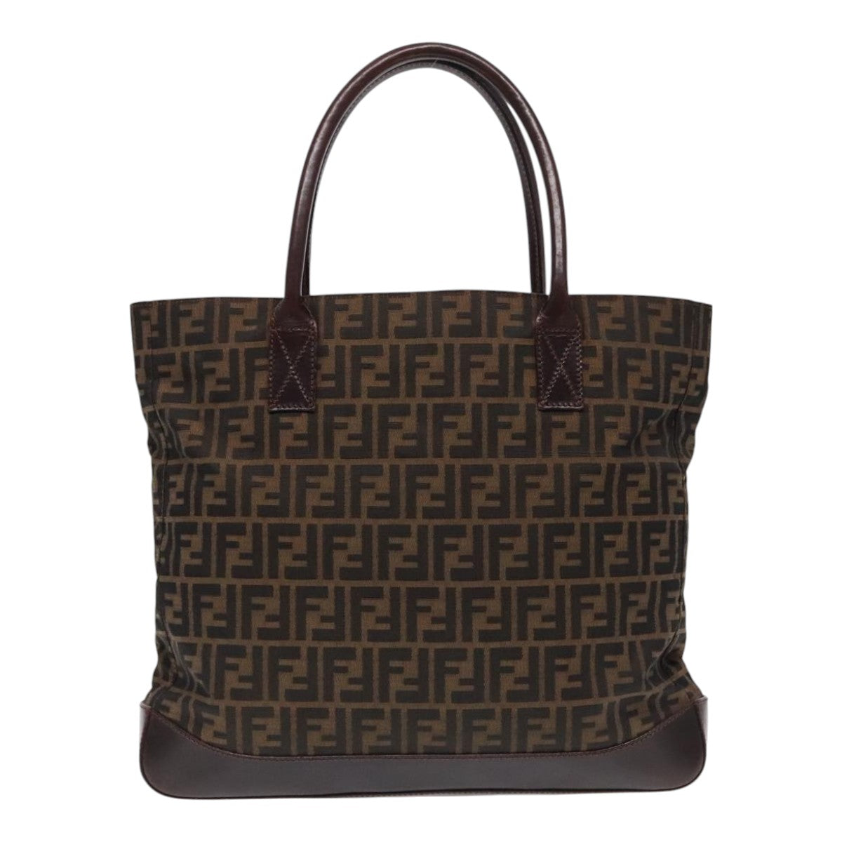 FENDI Zucca Canvas Tote Bag Brown Black 95503