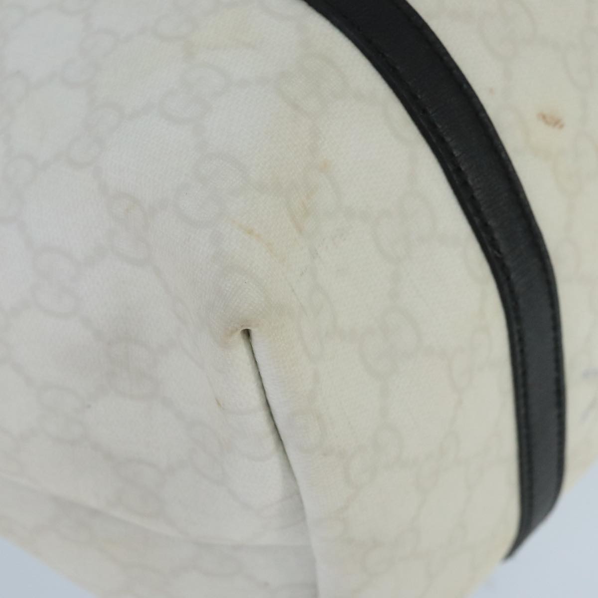 GUCCI GG Supreme Tote Bag PVC Gold White 197953 95798