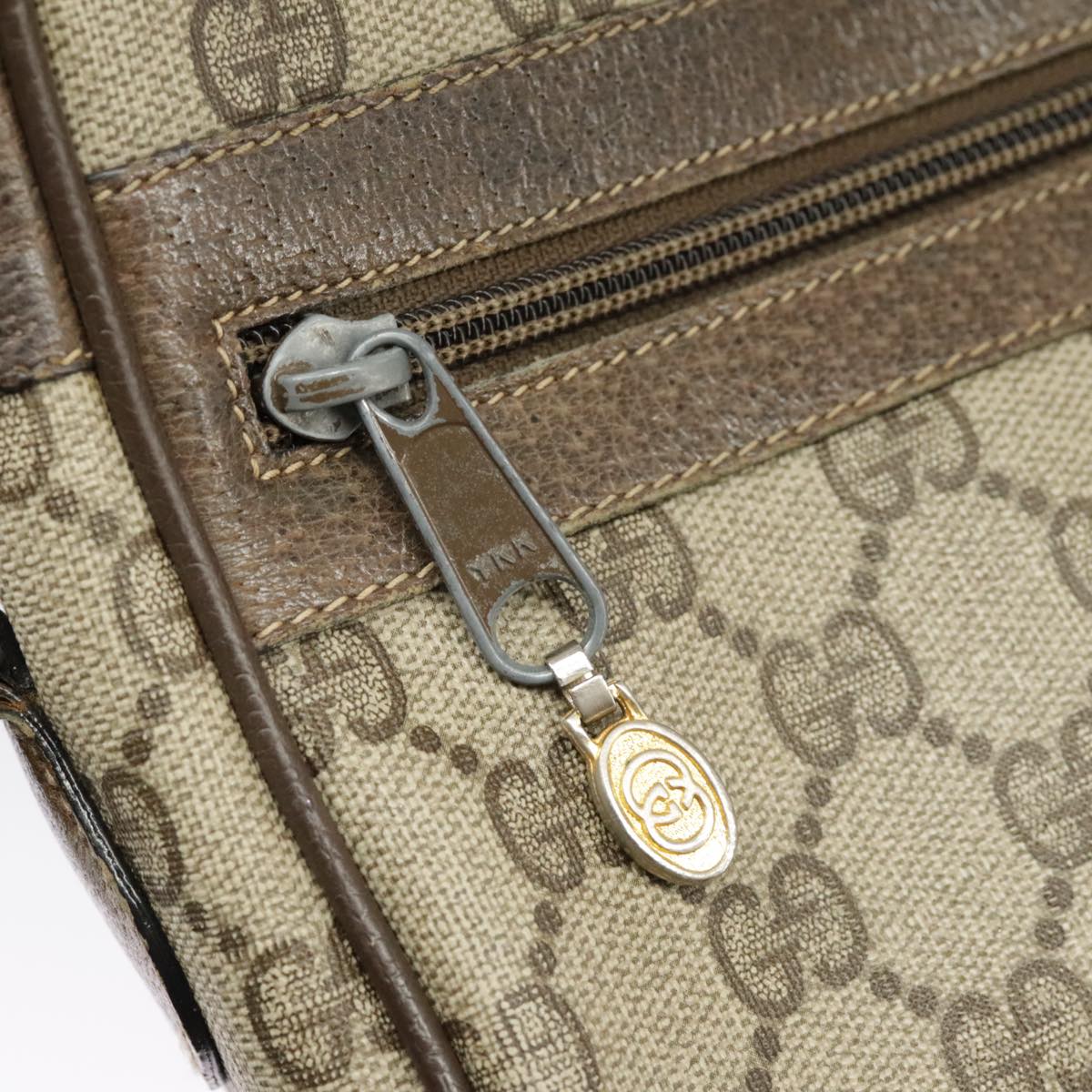 GUCCI GG Supreme Web Sherry Line Shoulder Bag PVC Beige 56 02 004 95827
