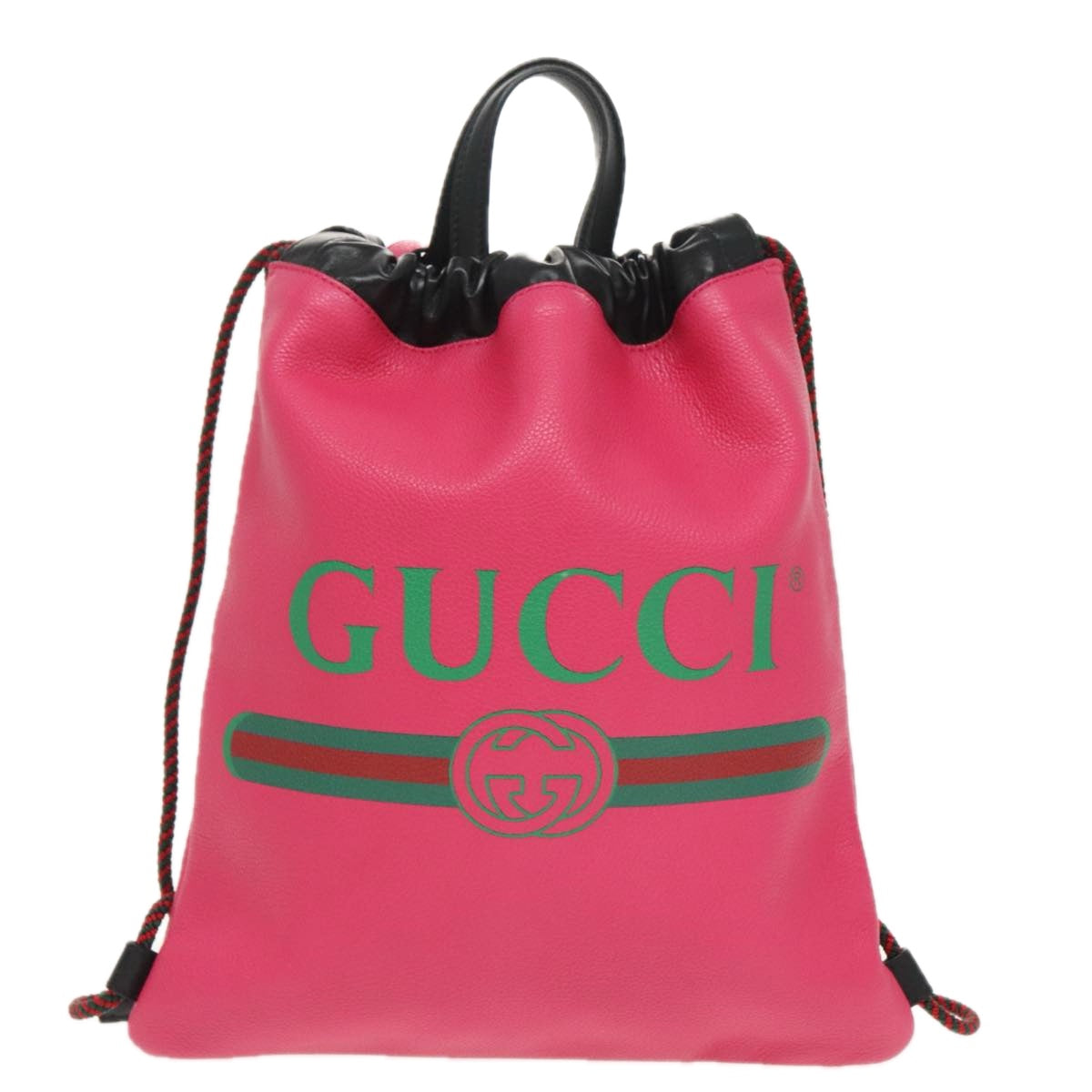 GUCCI Backpack Leather Pink 523586 95840