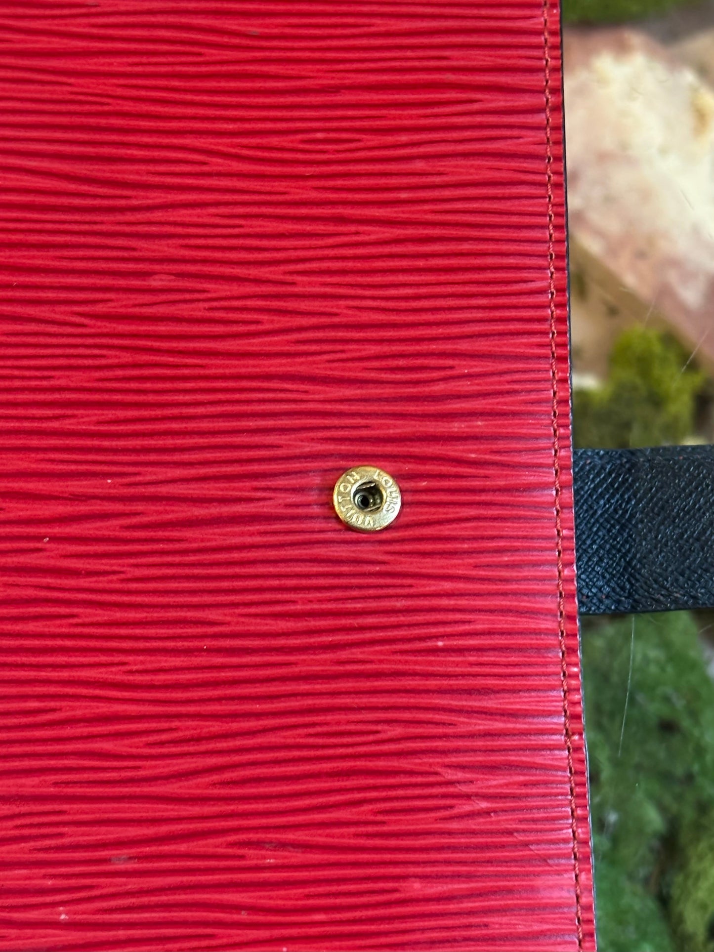 LOUIS VUITTON Red Epi Leather Medium Agenda Cover