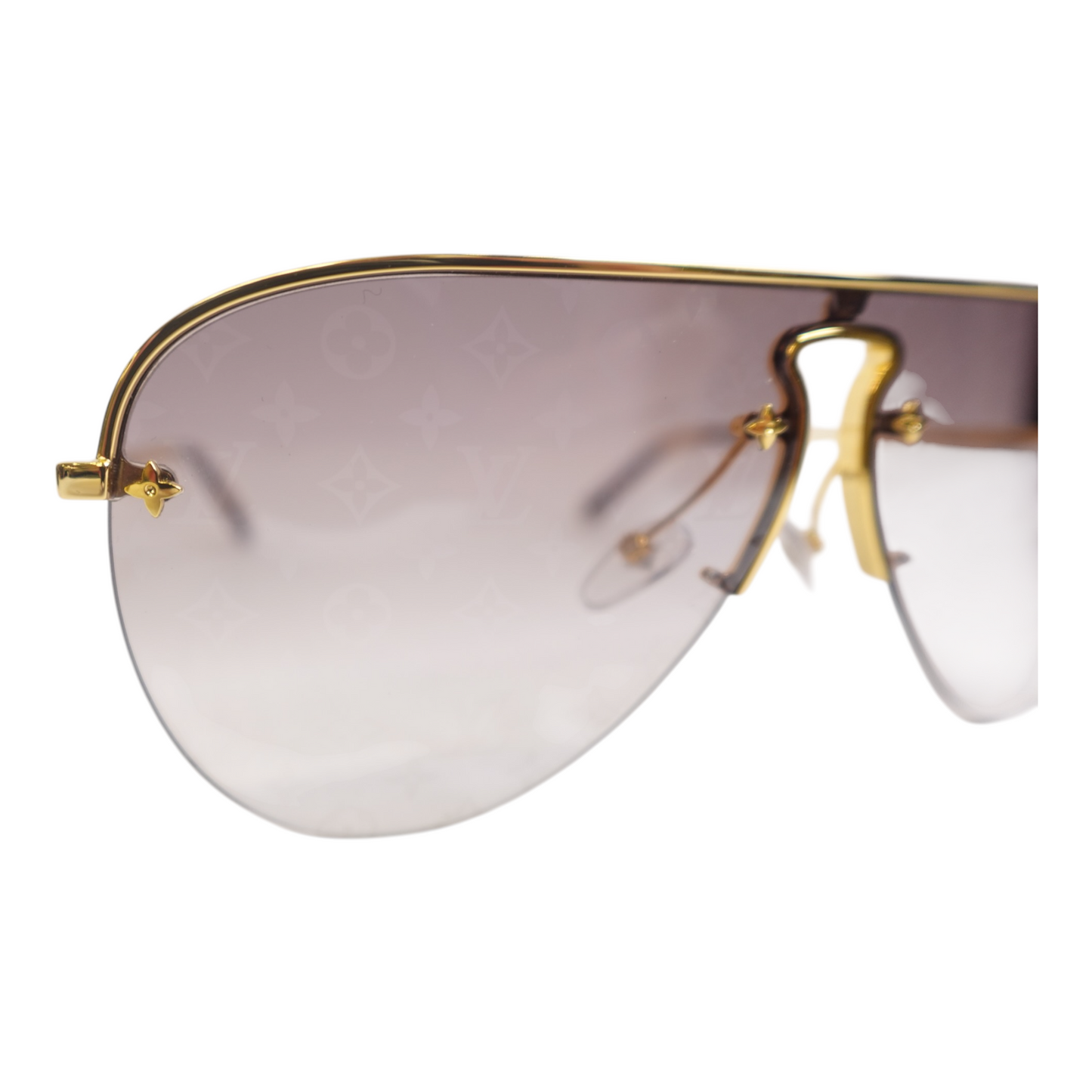 GLM-Gold Logo Aviator Sunglasses