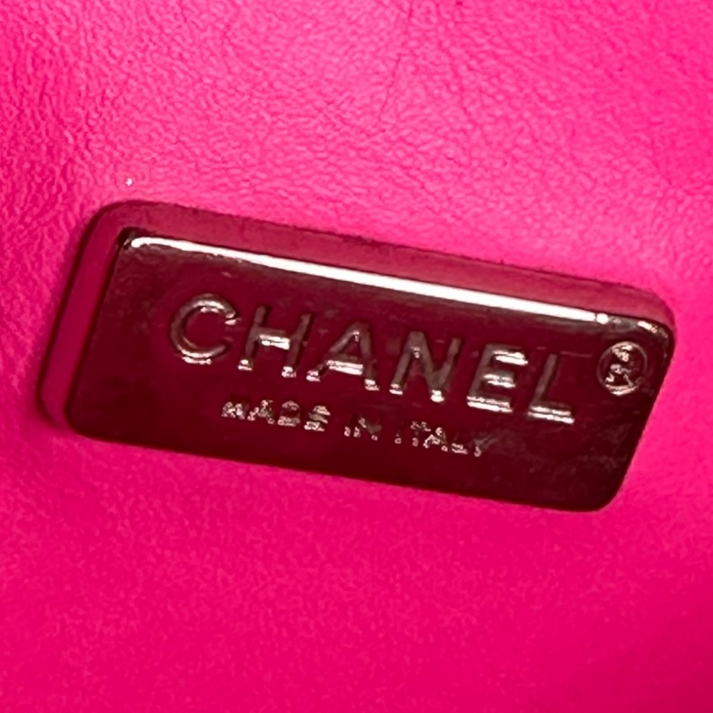 Chanel Snakeskin Mini CC Box Camera Bag Pink