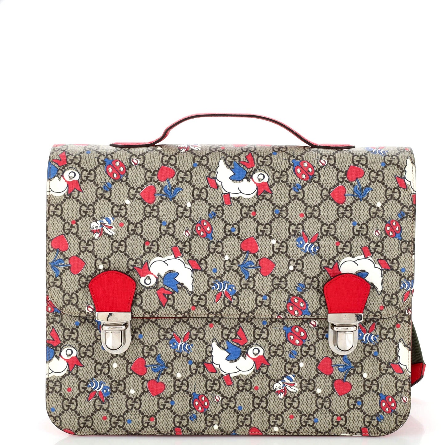Children's Flap Backpack Printed GG Coated Canvas