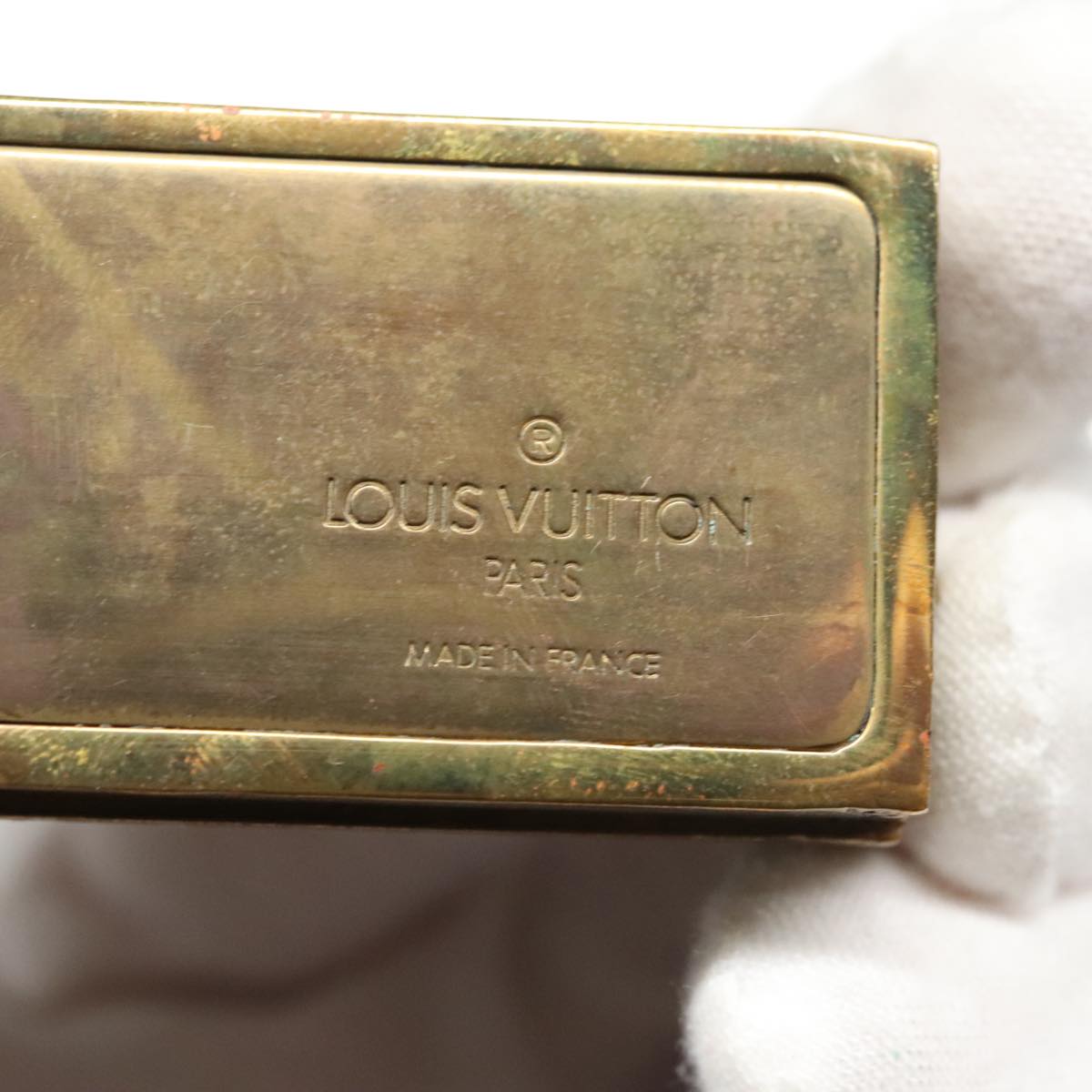 LOUIS VUITTON Trunk Paper weight metal Gold LV 96084
